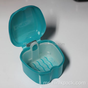 Kotak mandi gigi palsu plastik/kotak gigi palsu polident
